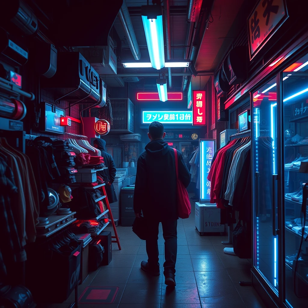 wear shop, cyberpunk, nobody, light - Image