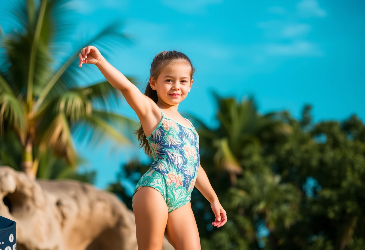 young female girl wearing swimsuit - Image