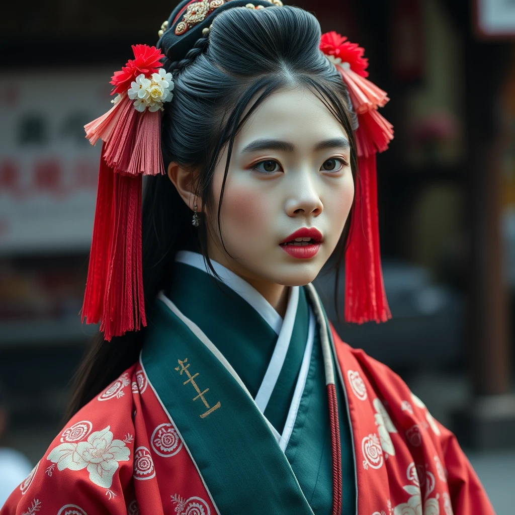 A girly young man is forced to turn into an oiran.