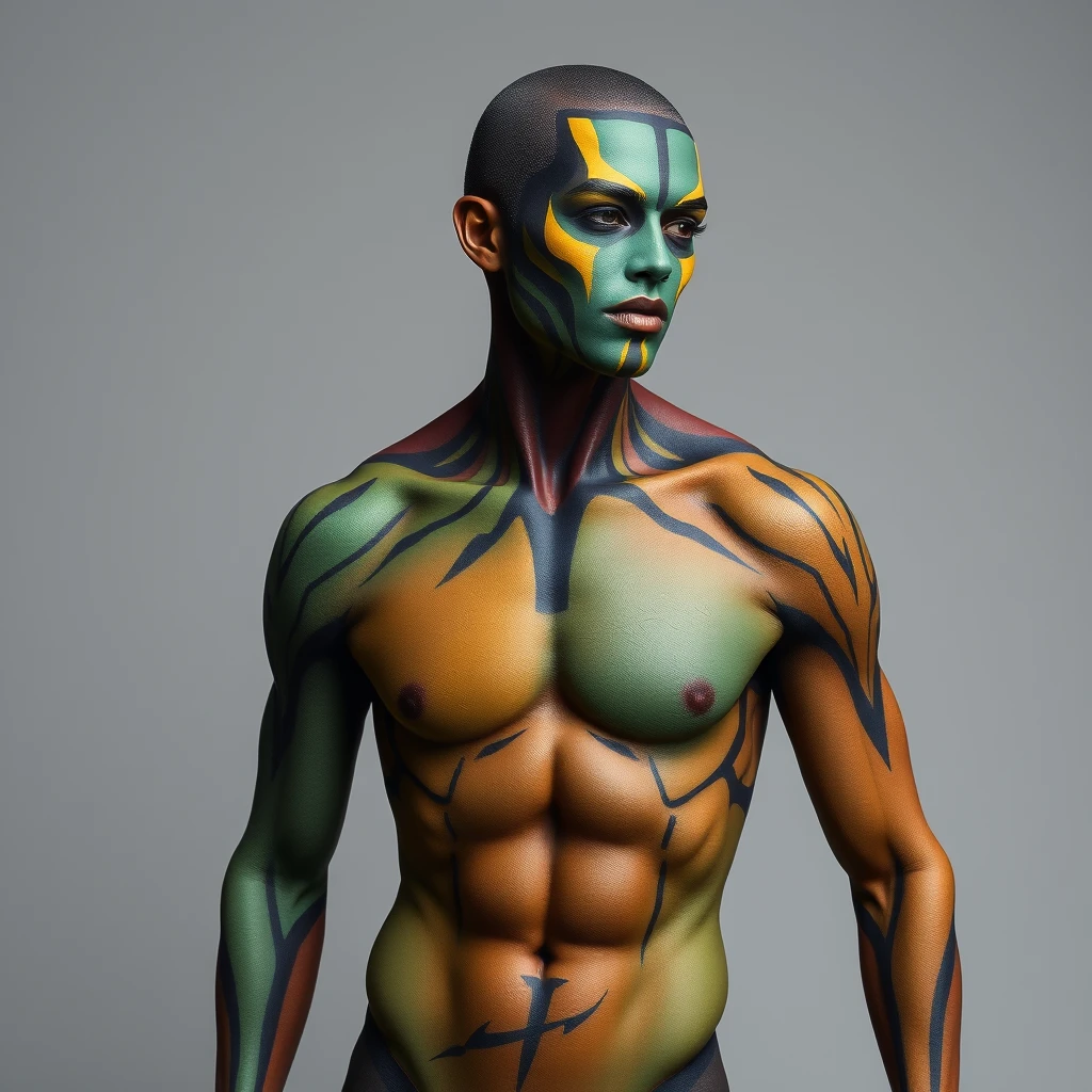 body paint model