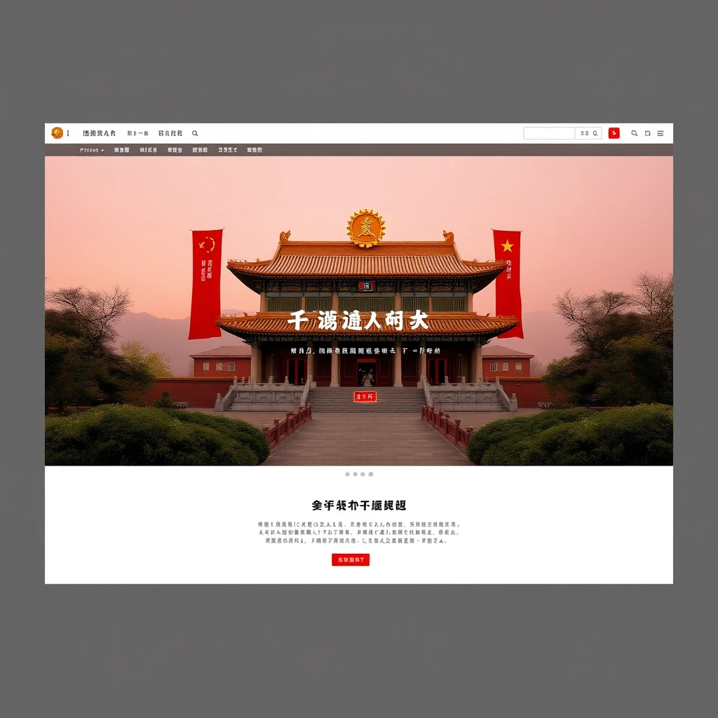 A personal blog website that looks like a Chinese government official website.