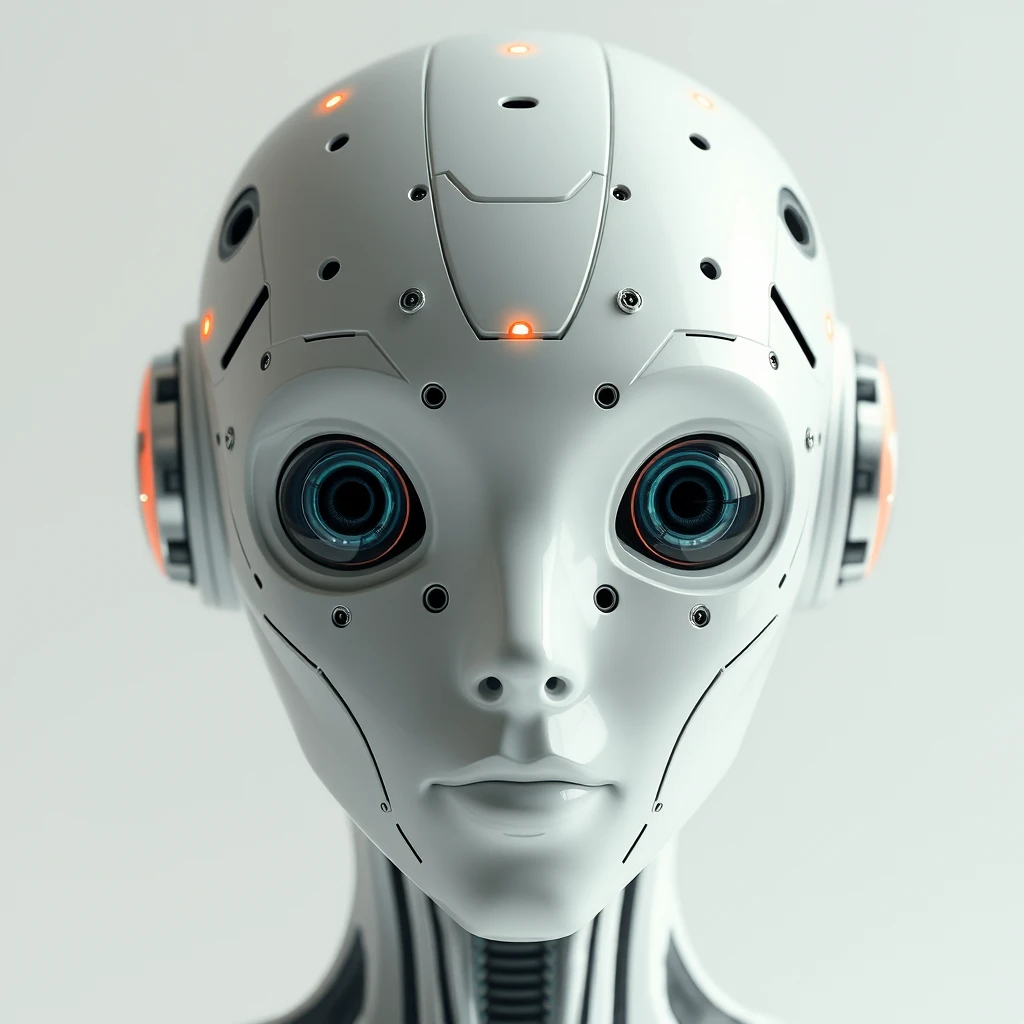 an image of superintelligent ai with 3 eyes on the front