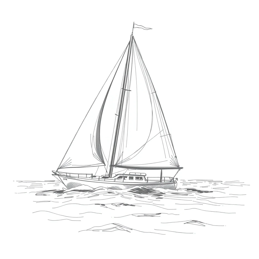 sail with the wind, sketching