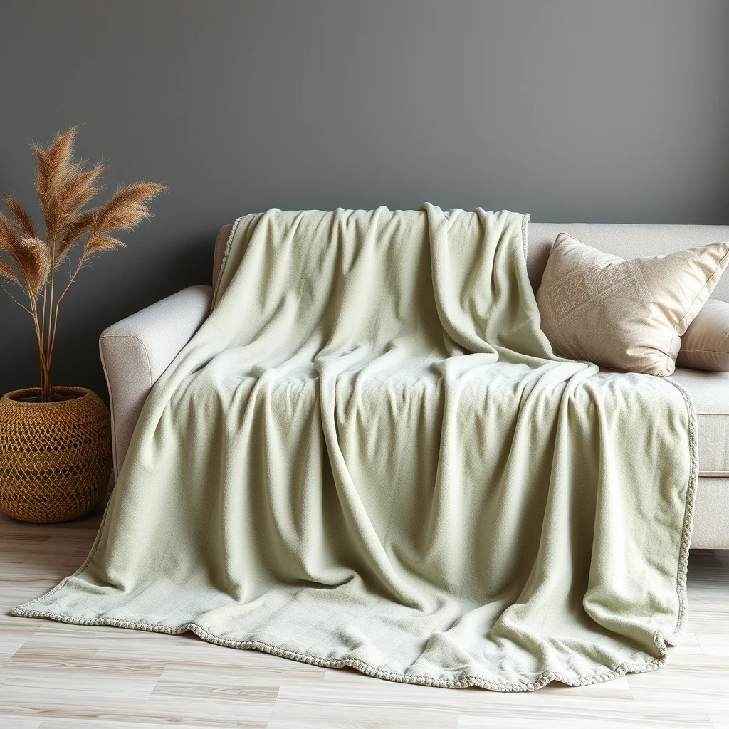 blanket, sofa
 - Image