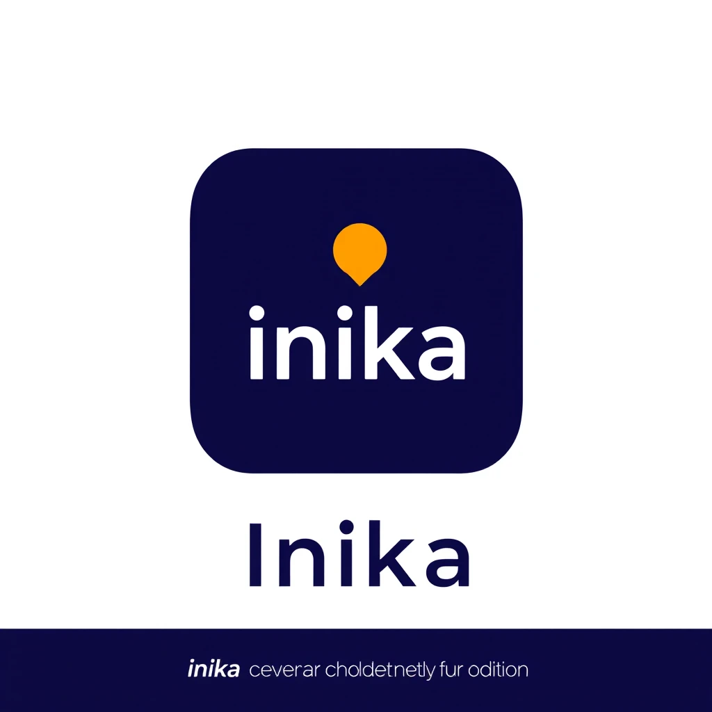 A sleek, modern logo for an AI-based e-commerce platform called Inika where brands can create their e-commerce platforms.