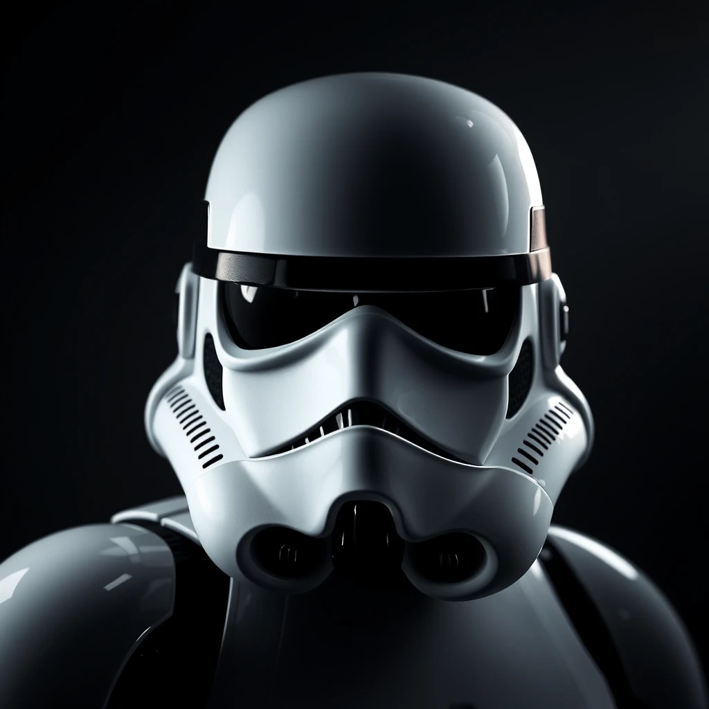 stormtrooper, dark backgroud, head