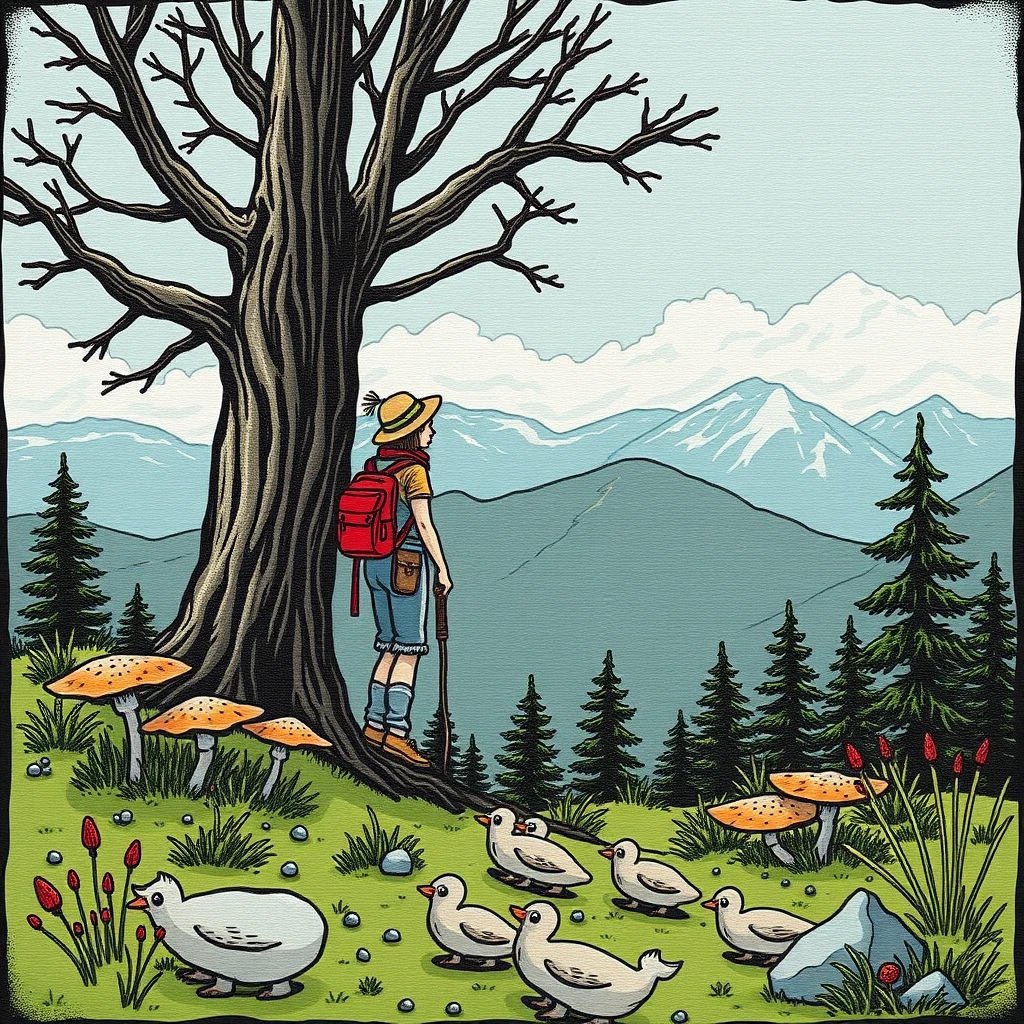 "I can't stay here for even a day, I'm going to the mountains to pick mushrooms, let's go." - Image