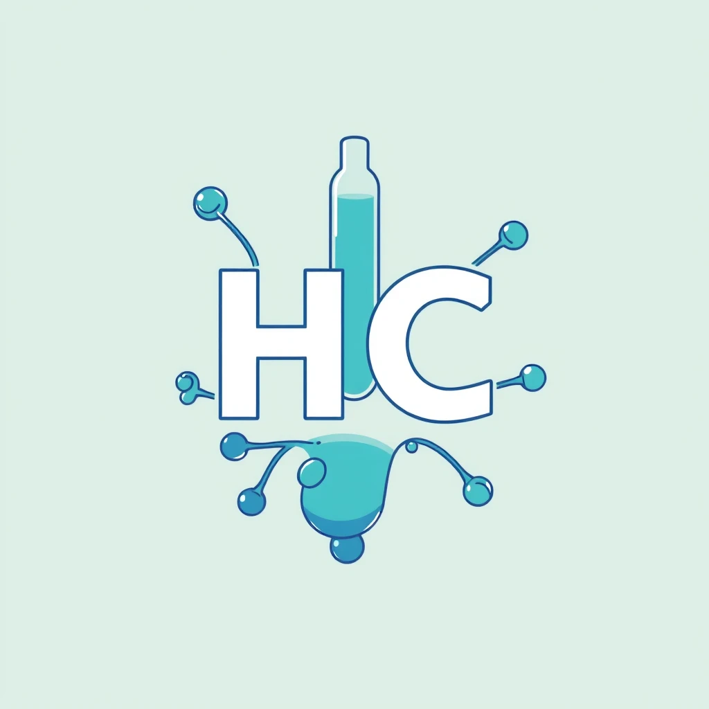 logo for a microbiological science lab that includes the letters "HCL"