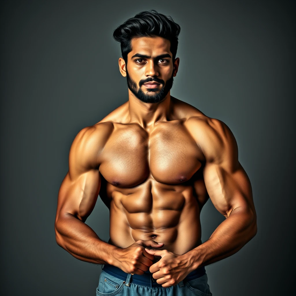 Indian male with a perfect gym body