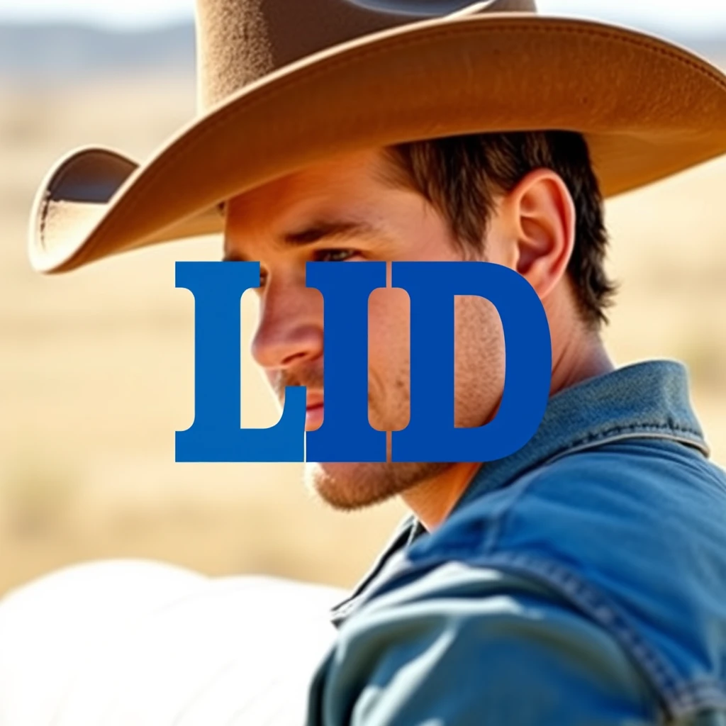 "LD" blue logo in a cowboy - Image