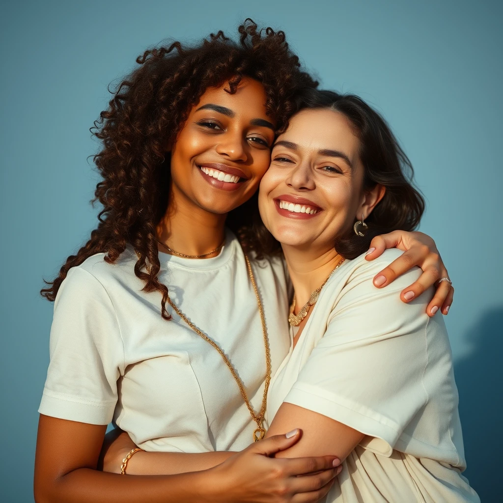 two women hugging