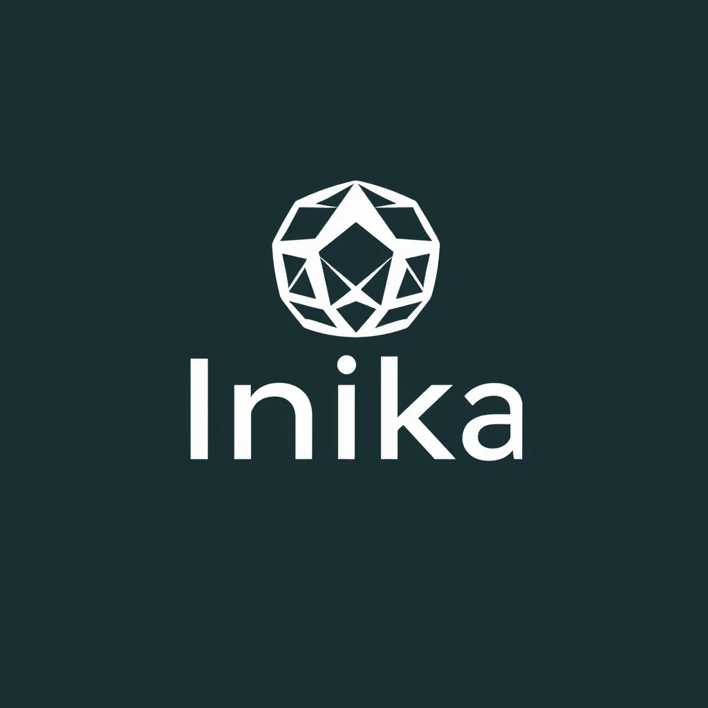 A sleek, modern logo for an AI-based e-commerce platform called Inika where brands can create their e-commerce storefronts. - Image