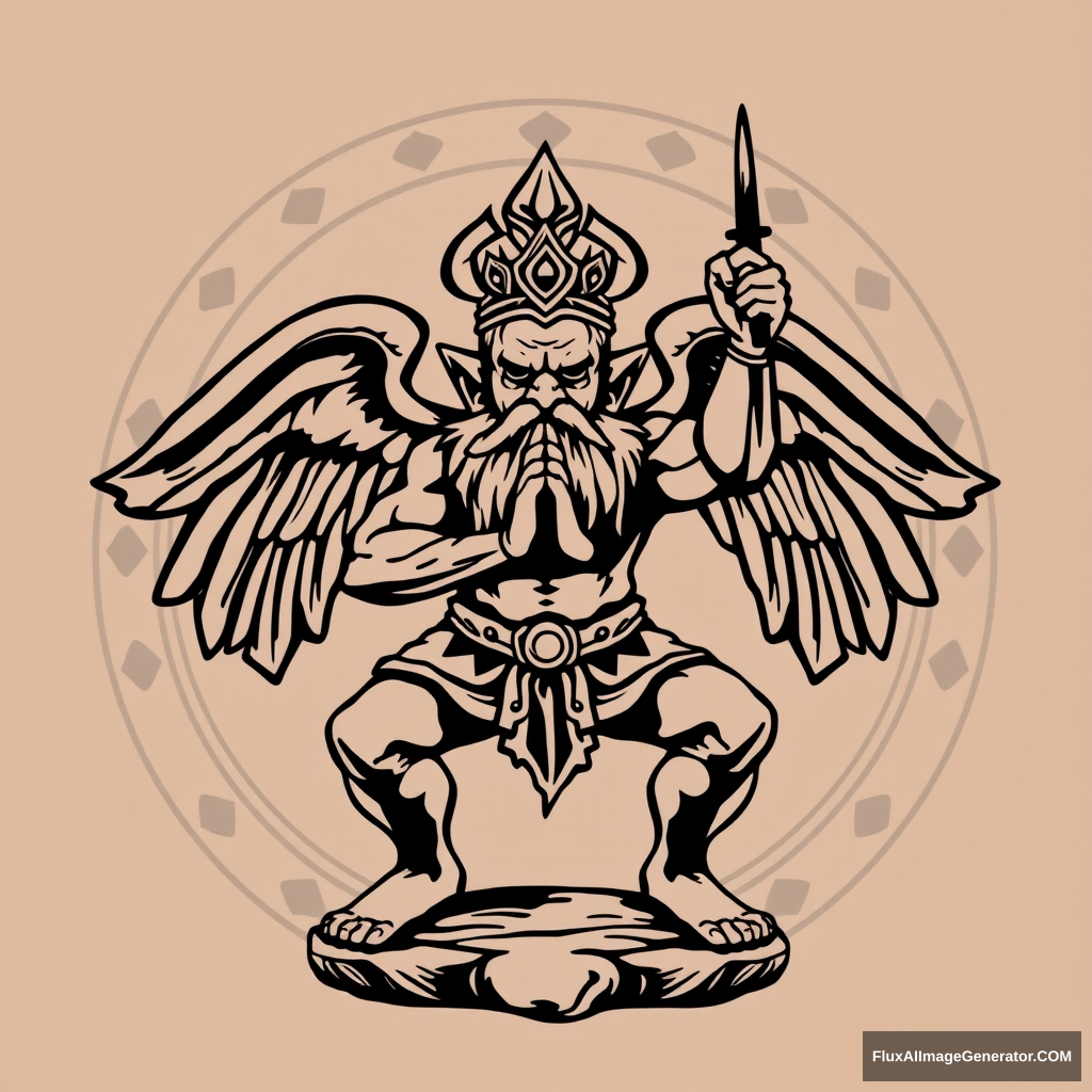 The emblem of the brutal dwarf yoga center - Image