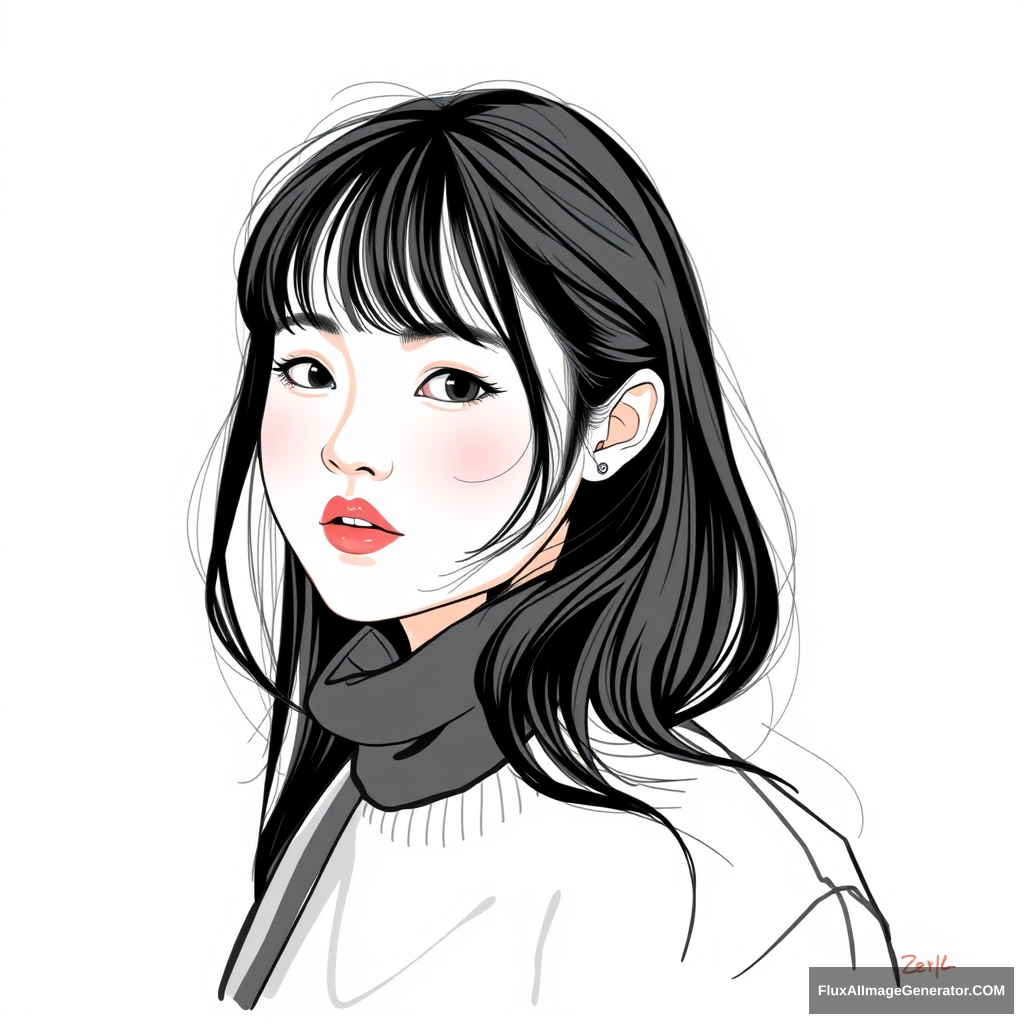 "Please draw a woman in her 20s from South Korea." - Image