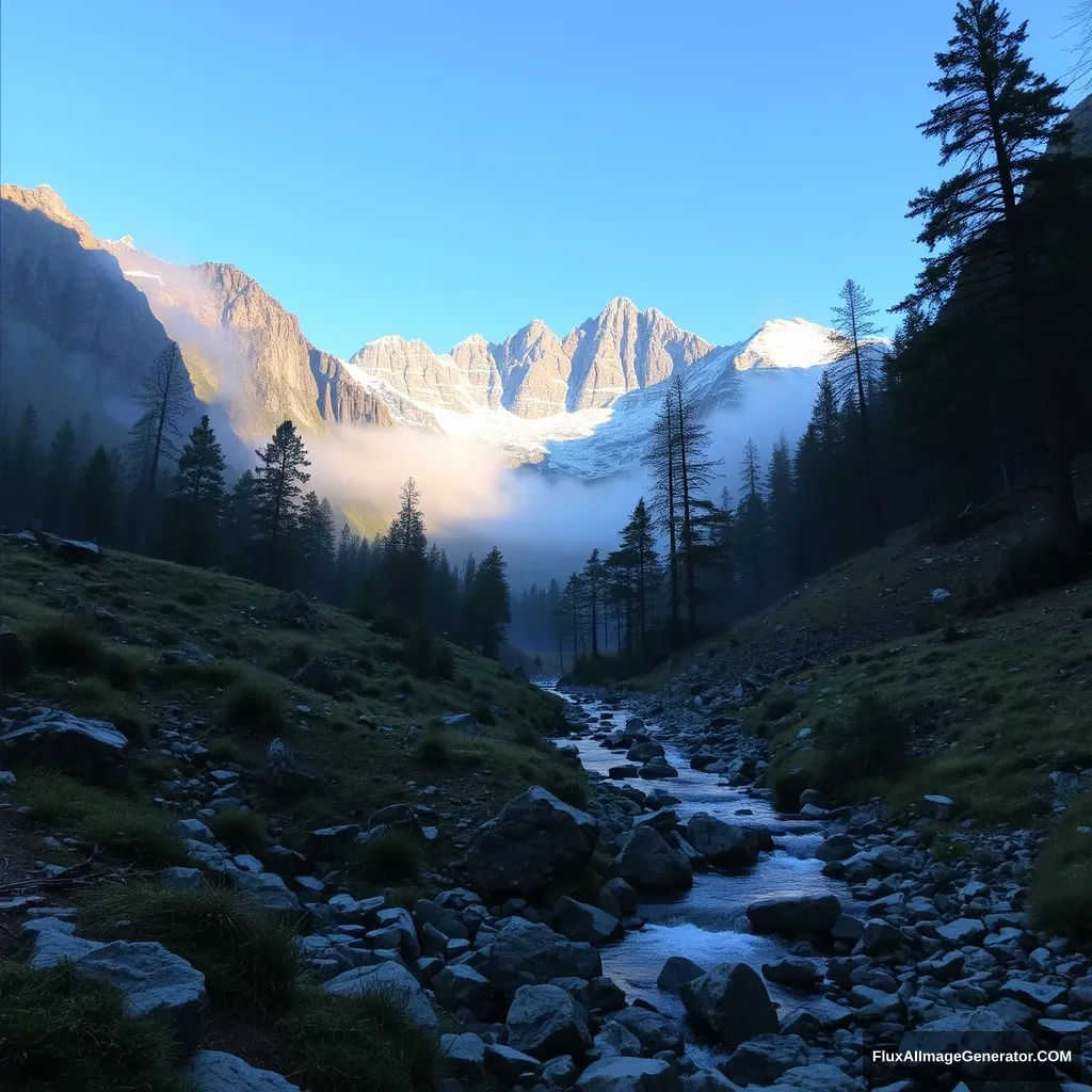 A mysterious creek in the mountains - Image