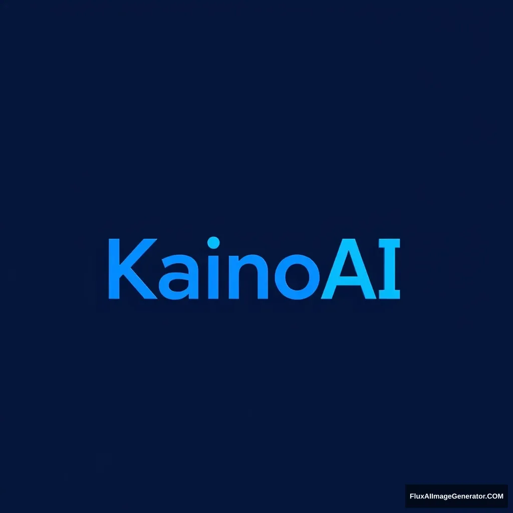 A technology logo with blue words "KainoAI" for an AI company. - Image