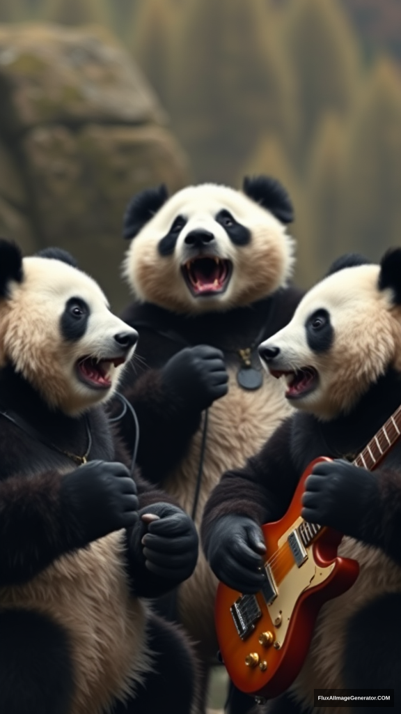 A band formed by three pandas.