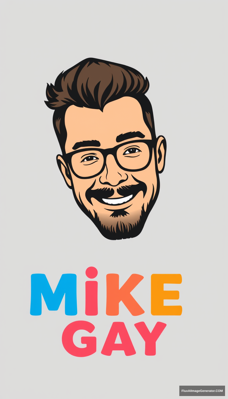 Create a mike is gay logo - Image