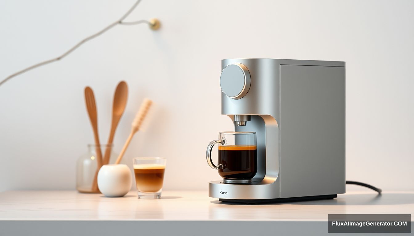 A coffee machine, beautiful, Xiaomi style.