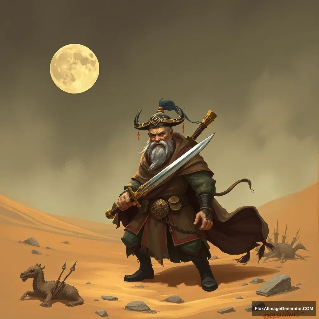 Old Wang was stabbed in the path of Desert 2. - Image