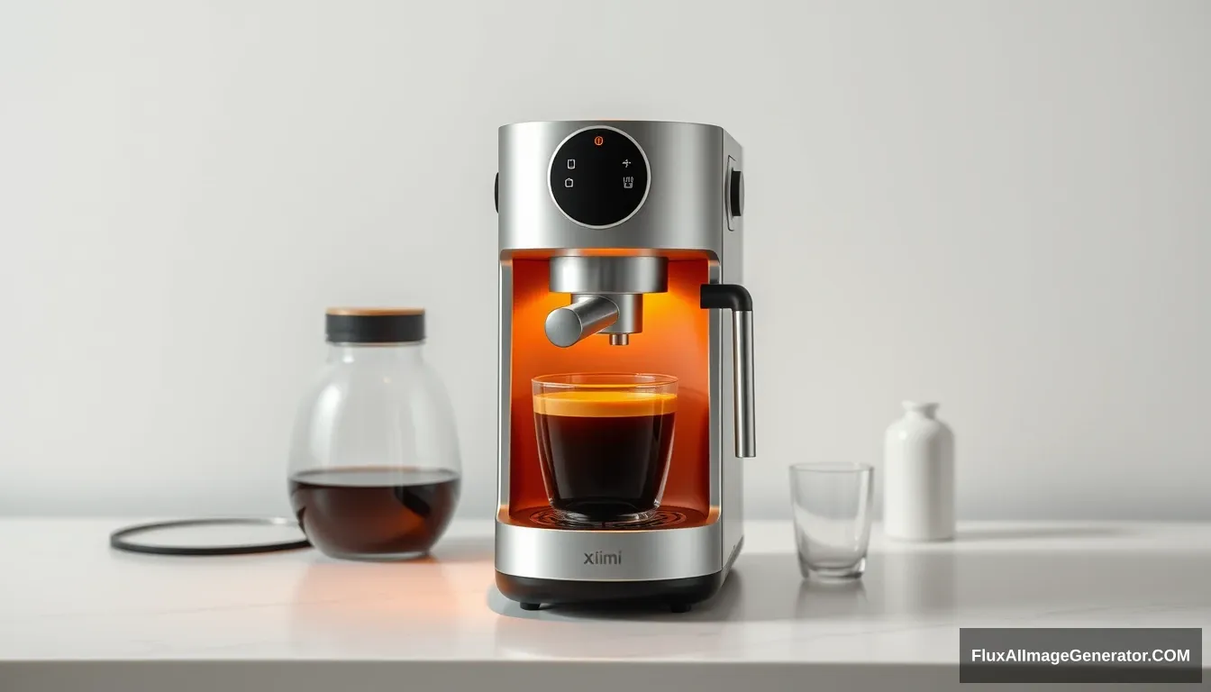 A coffee machine, beautiful, xiaomi style. - Image