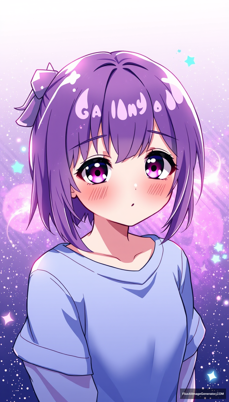 Galaxy anime girl. Cute. Random style.