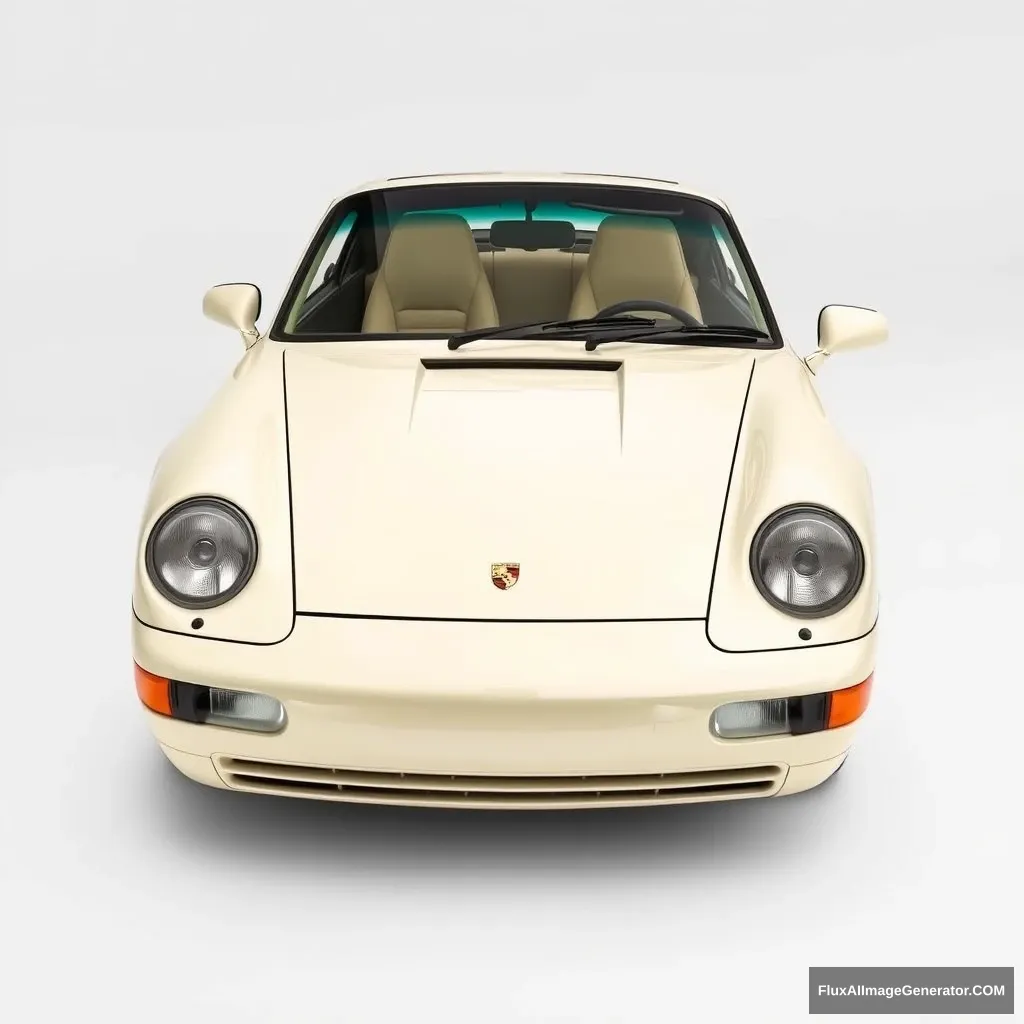 cream color Porsche 911 model year 1994 look from front top left