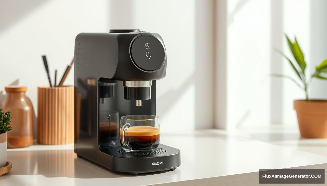 A coffee machine, beautiful, Xiaomi style.