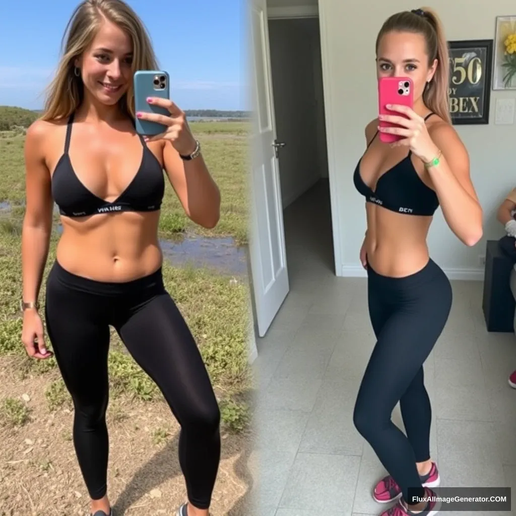 Fitness model influencer Emma's before-after photos