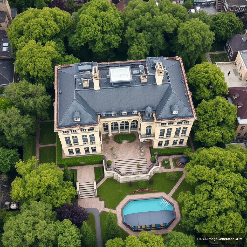 Primary Residence(View From Above):

Location: Upper East Side, New York City

Size: 30,000 square feet, 4 stories, with a massive garden wide and long across the boundaries of houses about 100 meters each, and there are no other houses nearby that house.

Value: $200 million

Features:
• 10 bedrooms, 15 bathrooms
• Indoor swimming pool
• Home theater
• Private gym
• Rooftop garden and entertaining space
• Underground parking for 10 cars
• State-of-the-art security system
• Smart home technology throughout
• Private elevator
• Wine cellar with capacity for 5,000 bottles
• Art gallery showcasing rare and valuable pieces. - Image