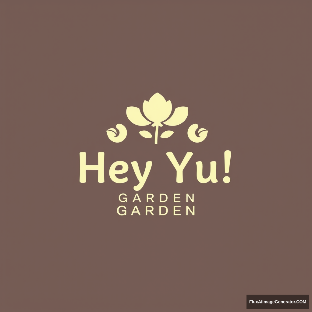 Brand logo of Korean flower house. Name is 'Hey Yu! Garden'. No Chinese/Japanese characters in logo.