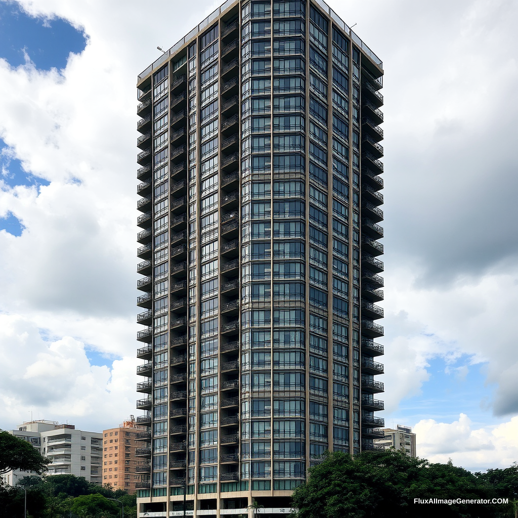 Rio Pinheiros, Faria Lima Avenue, Berrine, São Paulo, cloud day