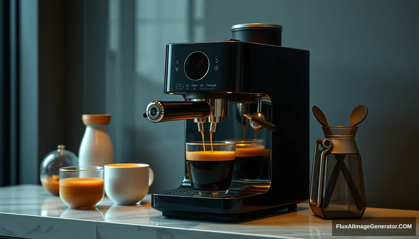 A coffee machine, beautiful, xiaomi style.