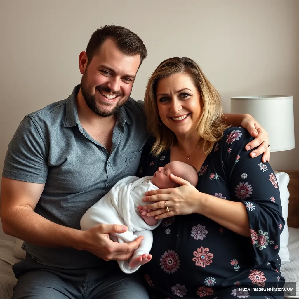 A gay man and a lesbian woman have a baby.