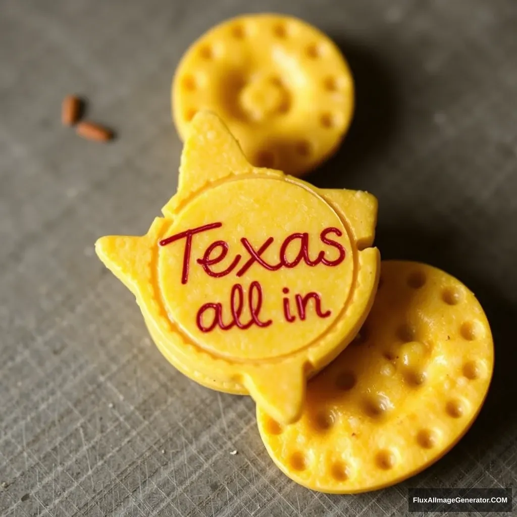 "Texas chip, written on it 'all in'" - Image