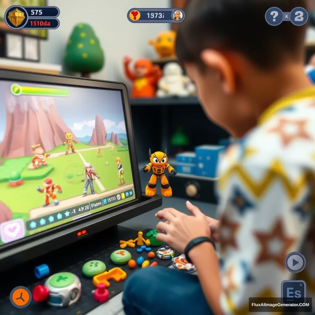 A video game that interacts with real-life toys.