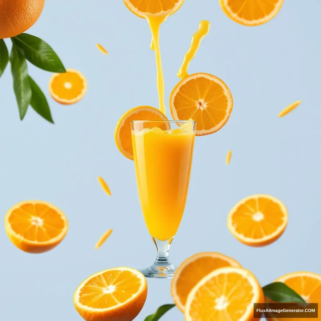 Orange juice advertisement