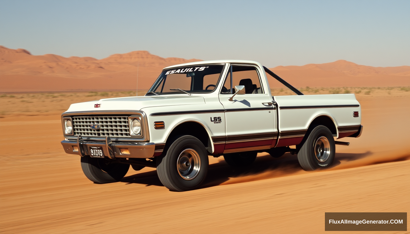 1972 C10 pickup racing on Mars.