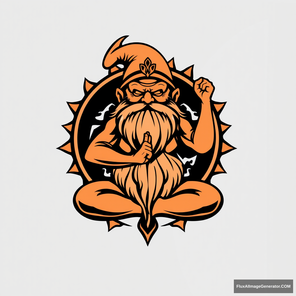 The logo of the brutal dwarf yoga center