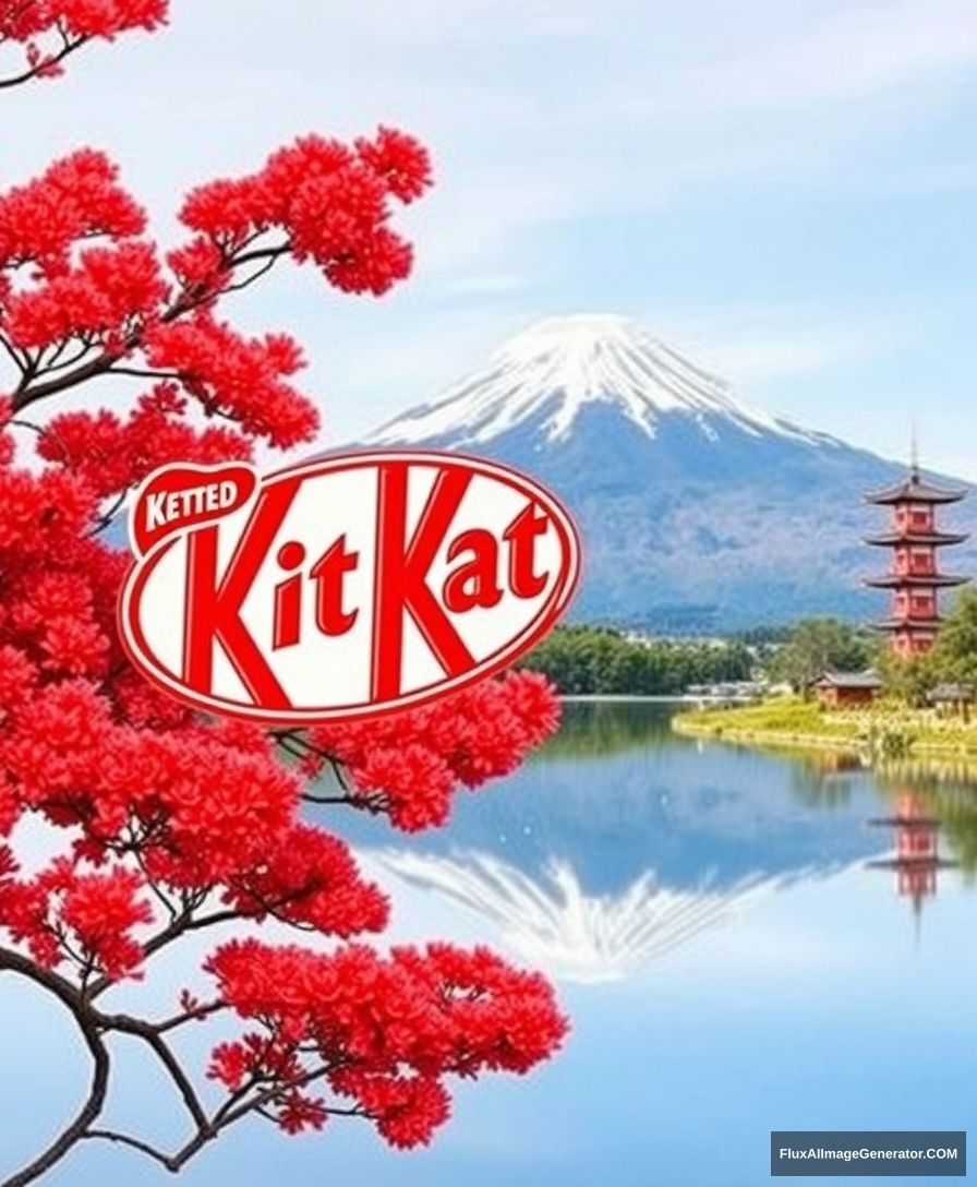 Kit-Kat, Japanese Mount Fuji background