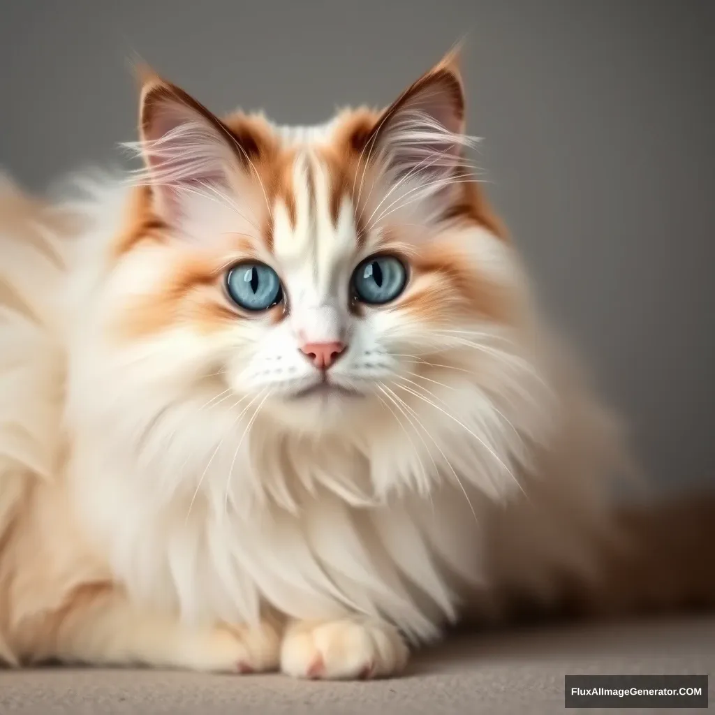 Ragdoll cat with blue eyes