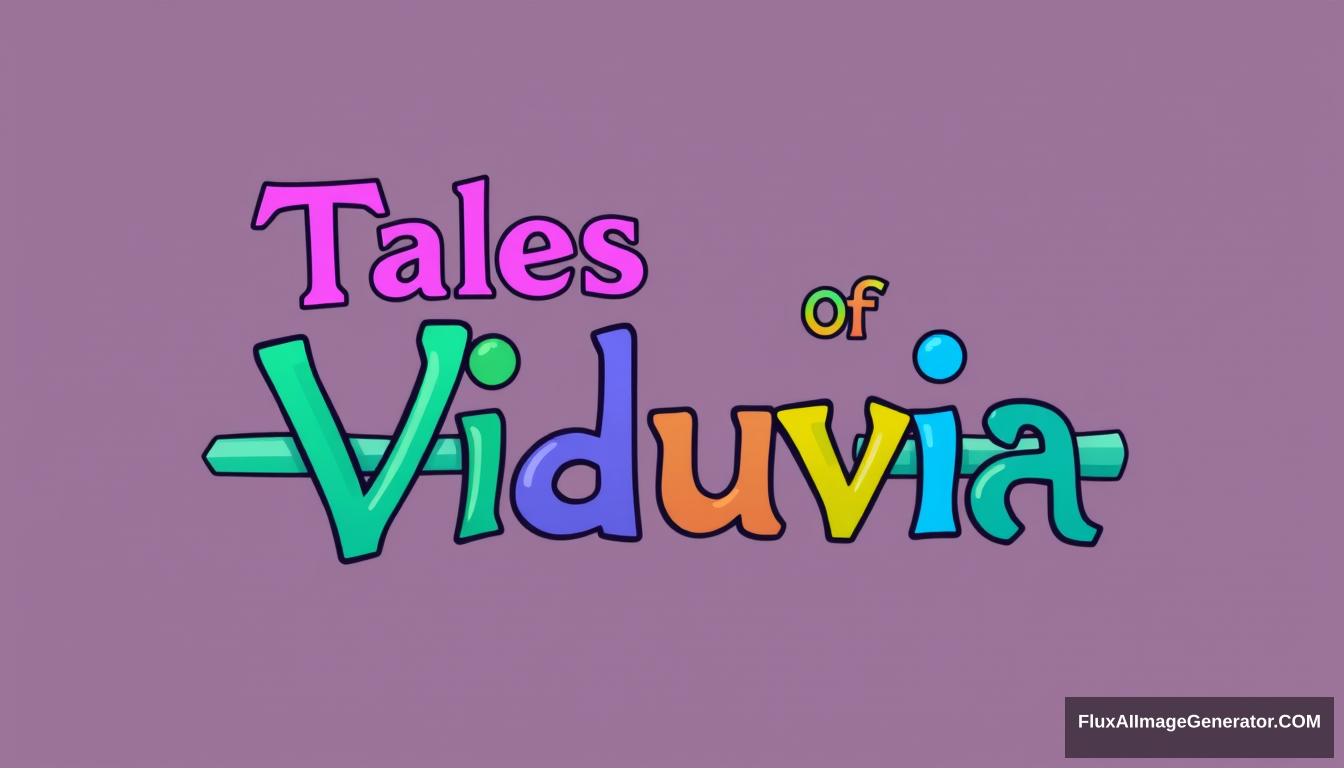 A text logo that says "Tales of Viduvia" in Adventure Time cartoon style. - Image