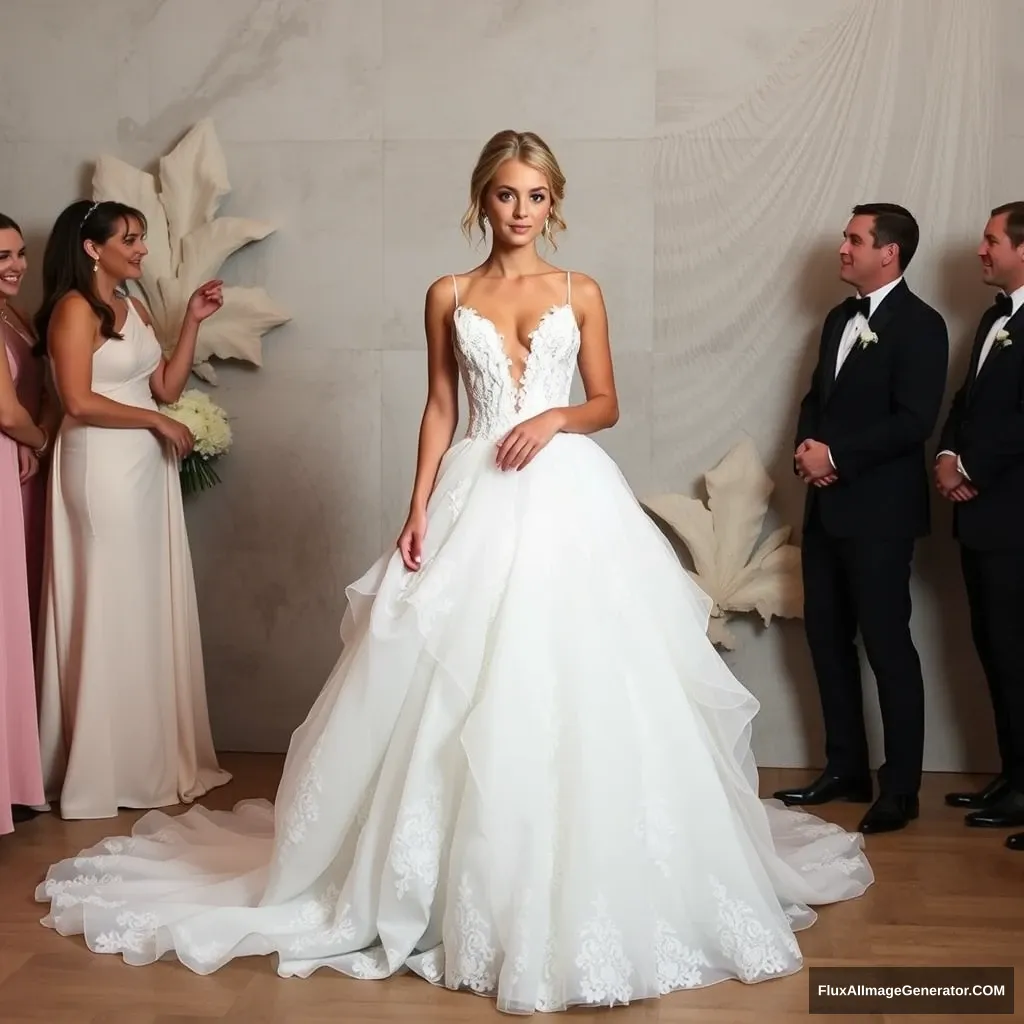 Fitness model influencer Emma's daring wedding dress