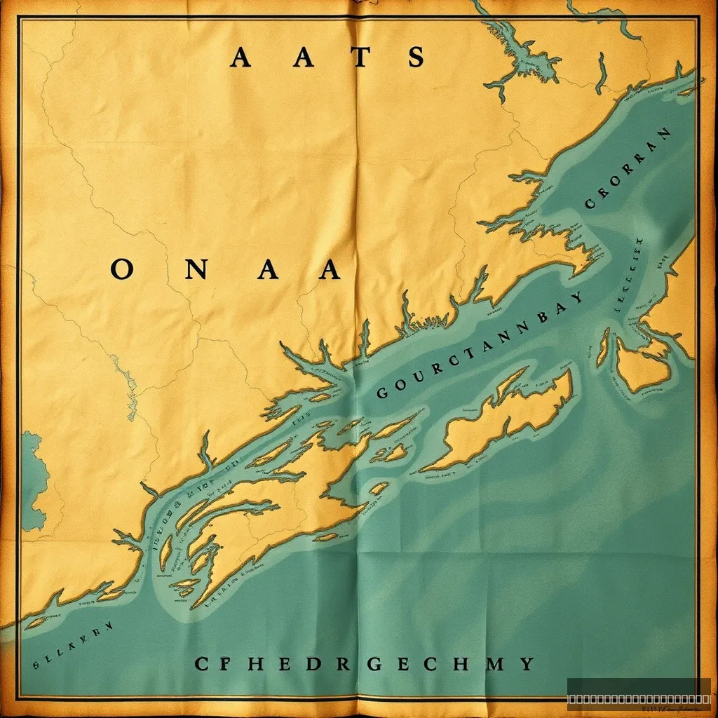 Ancient Map of Georgian Bay, Ontario - Image