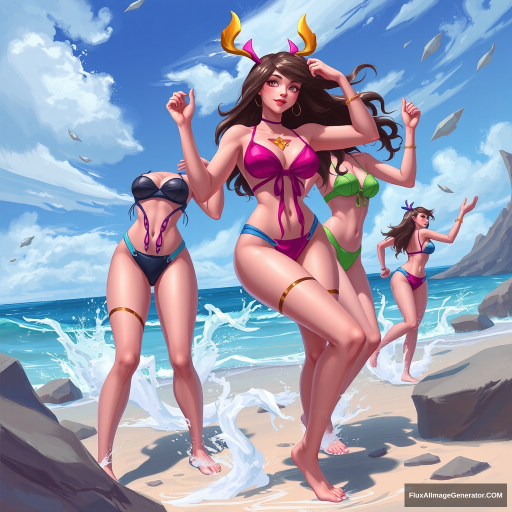 "Swimsuit Party in League of Legends"