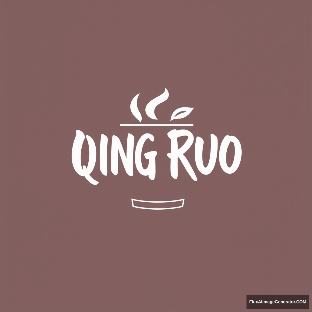 "Qing Ruo Small Pot logo design Chinese style"