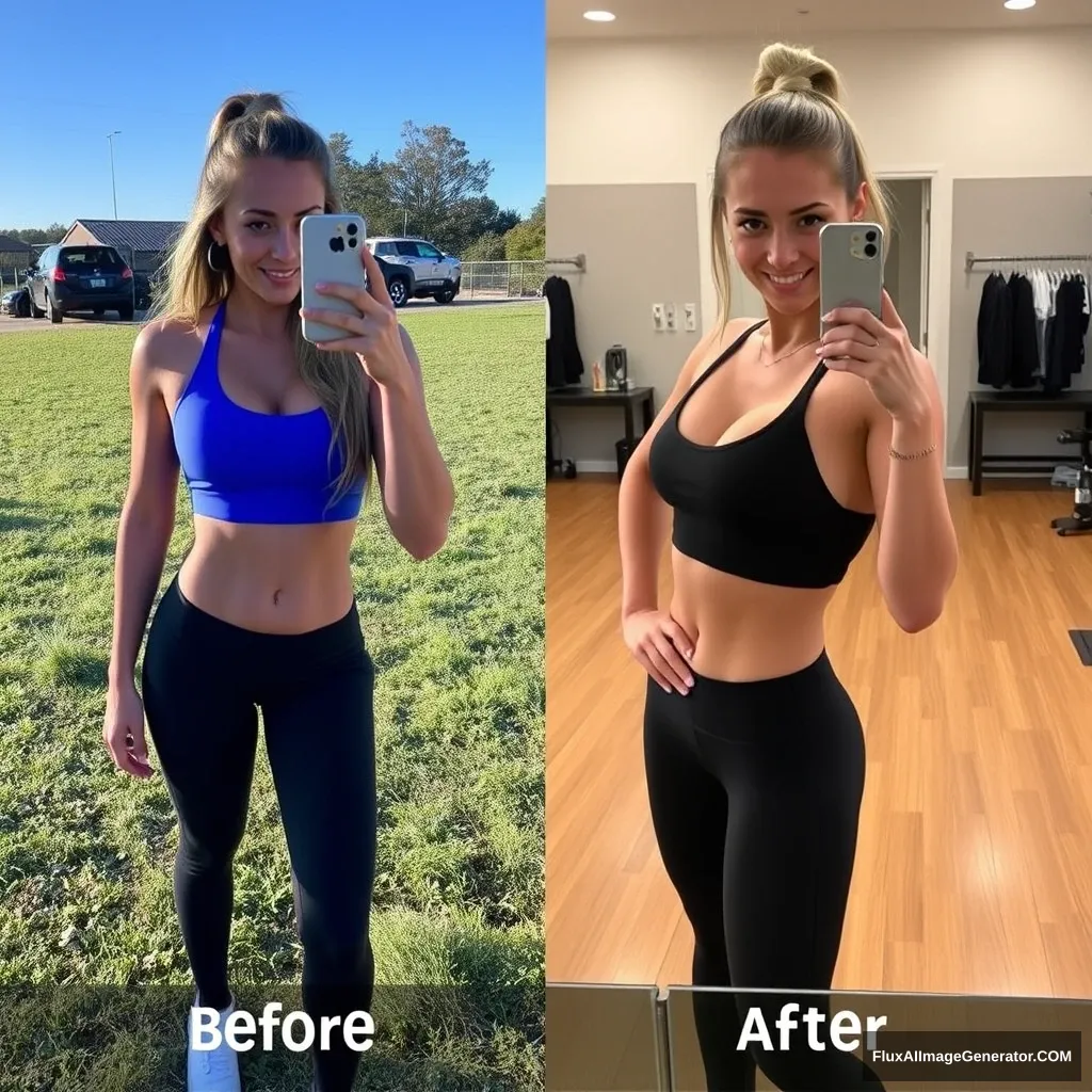 Fitness model influencer Emma's before-after pictures - Image