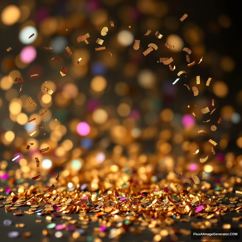 glittered circle shape confetti - Image