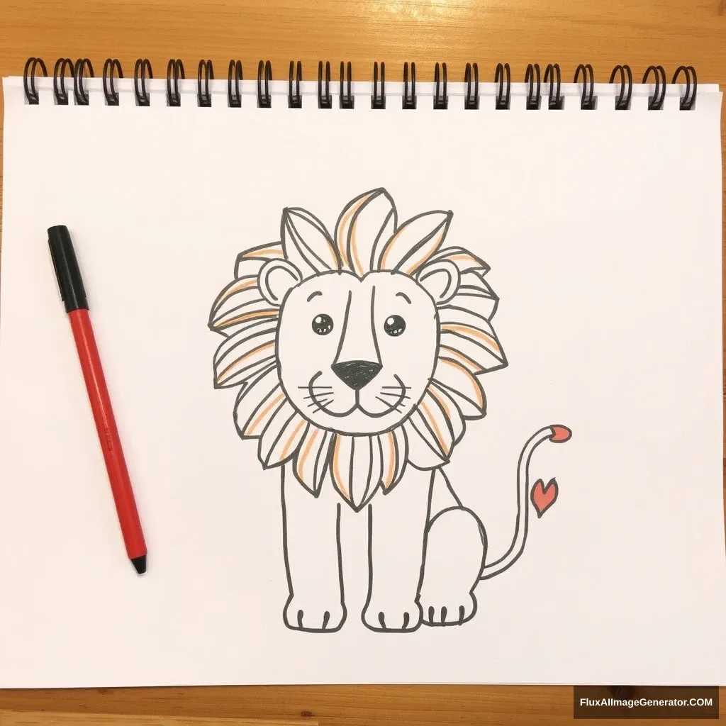 "Please draw a lion."