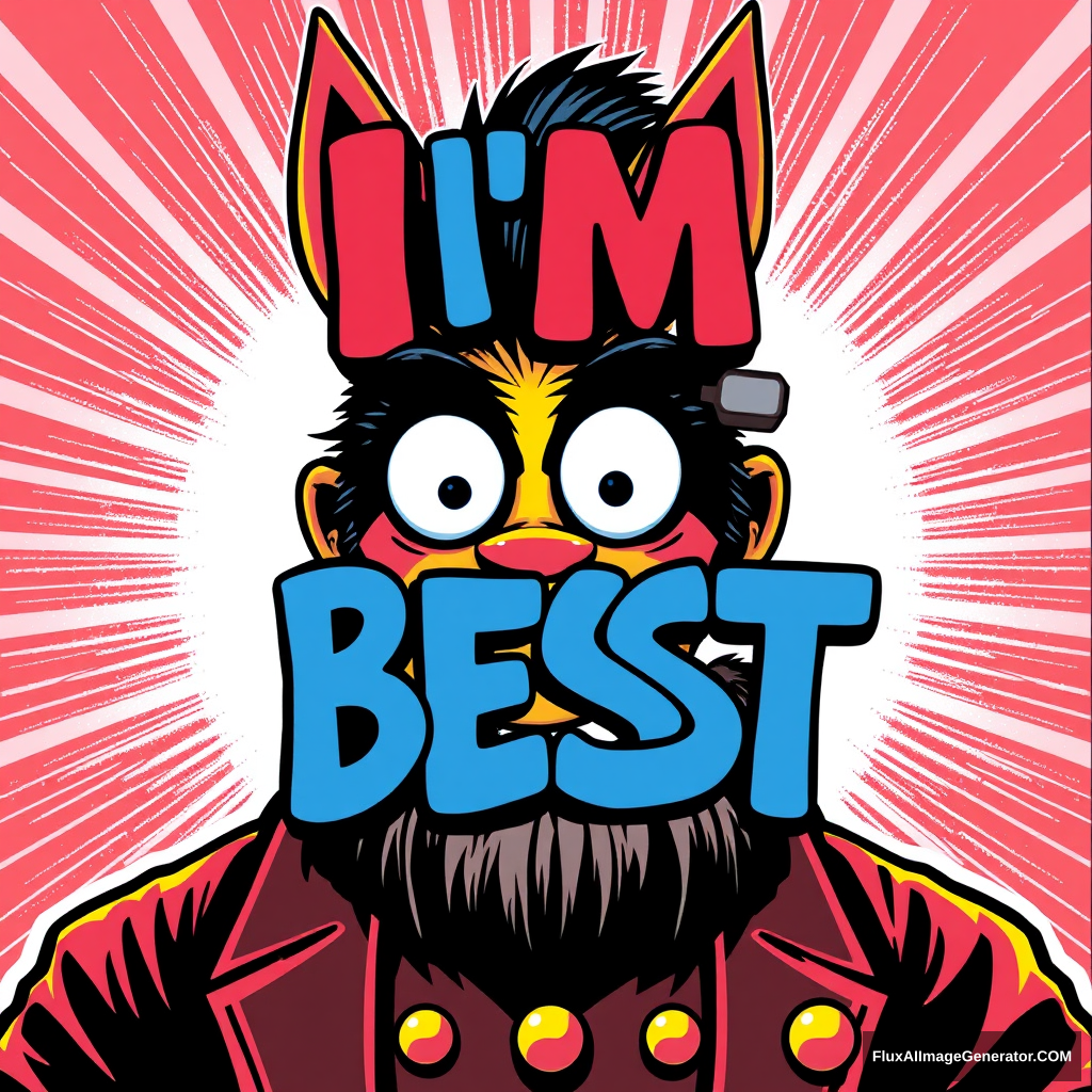 "I'M THE BEST" WITH GROOVY FONT